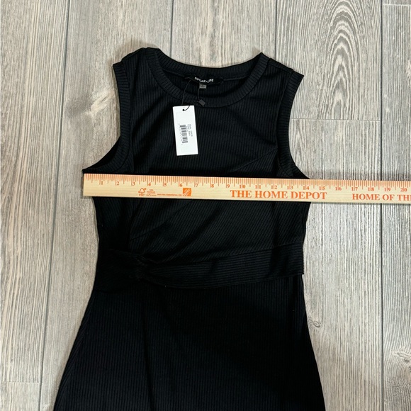 Sugarlips Wild One Front Twist Knit Dress Black Size Small Mini LBD - Picture 10 of 11